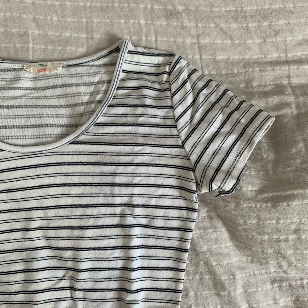 Striped Short Sleeve Body Suit